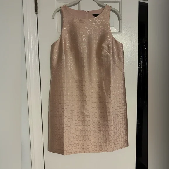Ann Taylor Textured Sleeveless Tan Dress - Picture 1 of 4